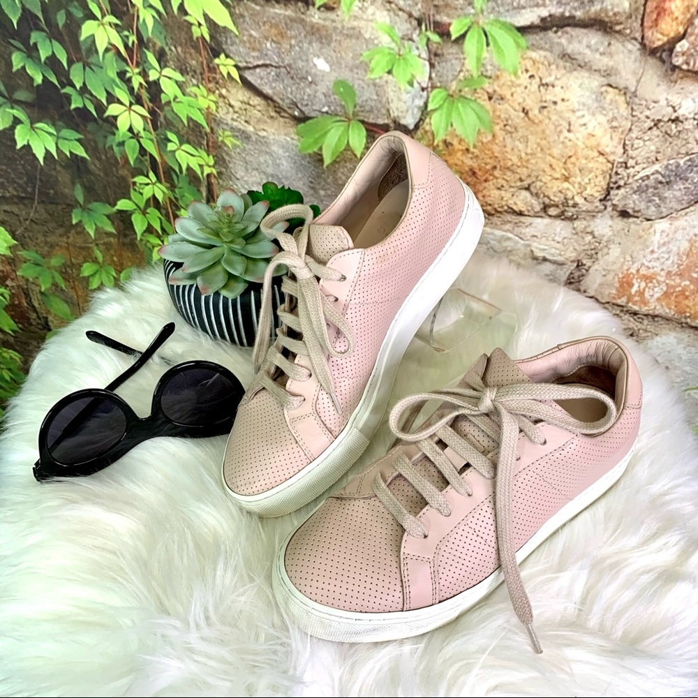 GREATS BROOKLYN Perforated Blush Royale Sneakers, 7.5